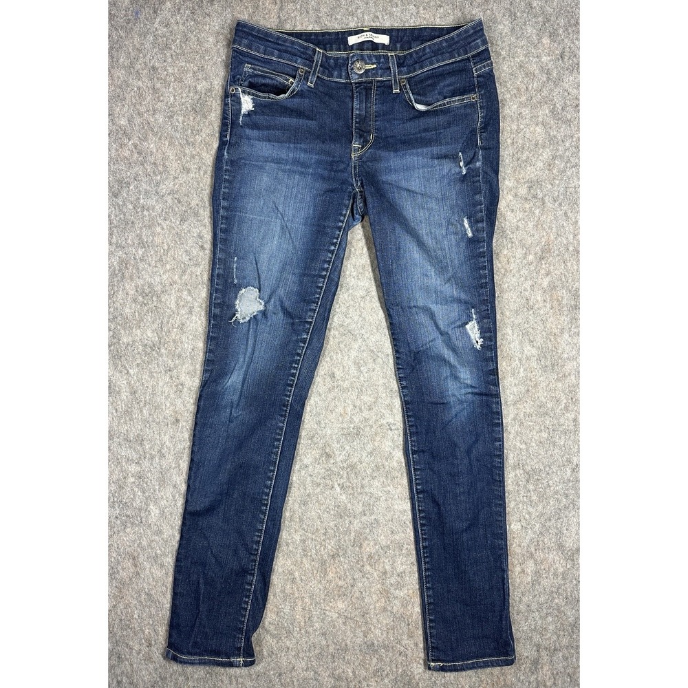 Rich & Skinny Distressed Skinny Jeans Dark Wash Women's Size 28 Made in USA